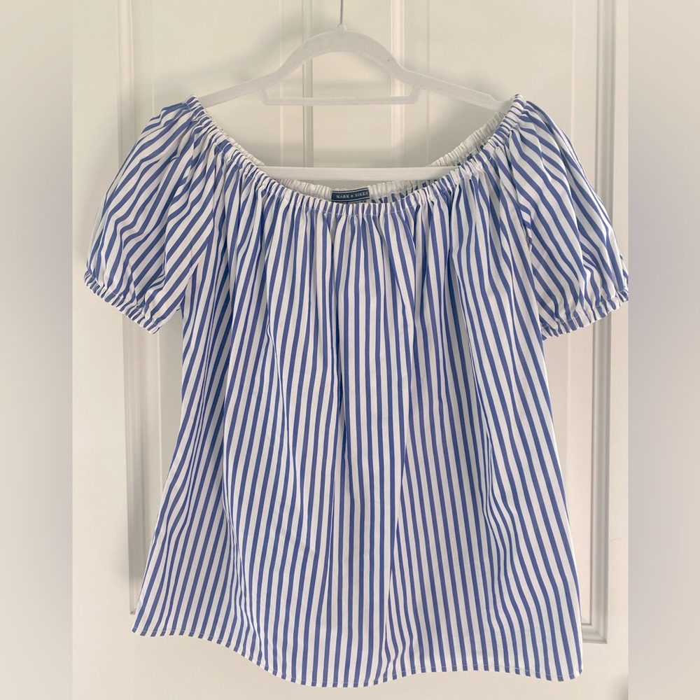 Mark D Sikes Cotton Striped Top Sz 2